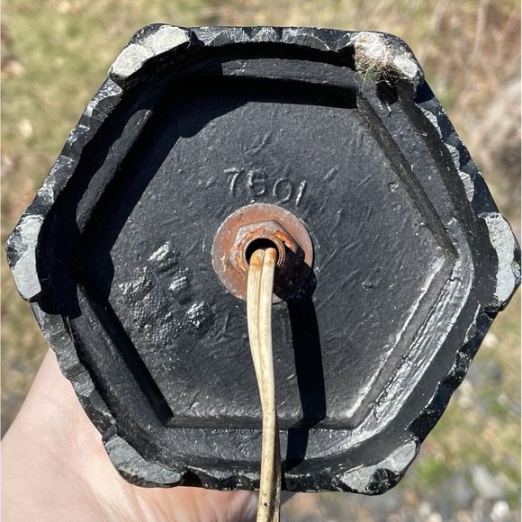 Antique Iznik Middle Eastern Pottery Glazed Faience Vase Cast Iron Loevsky Lamp - Picture 7 of 16